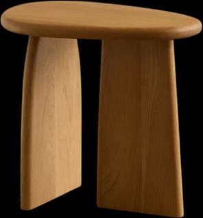 Mesa auxiliar de tapa orgánica