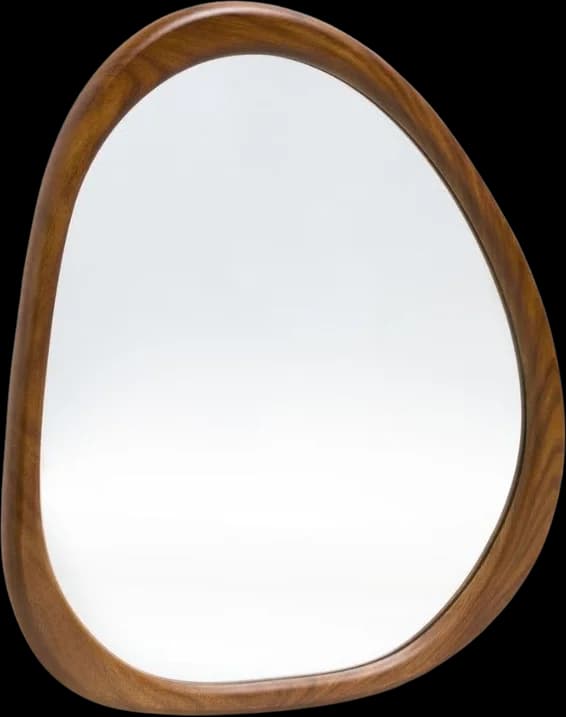 Marco de espejo orgánico en madera