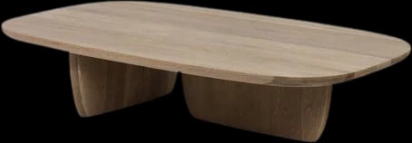 Mesa de centro baja en madera clara
